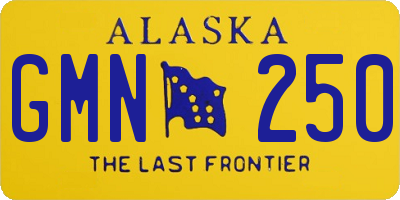 AK license plate GMN250