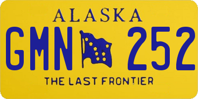 AK license plate GMN252