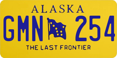 AK license plate GMN254