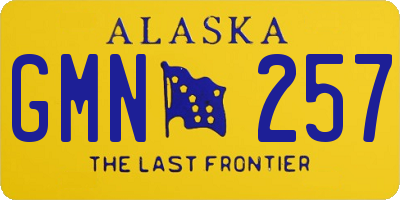 AK license plate GMN257