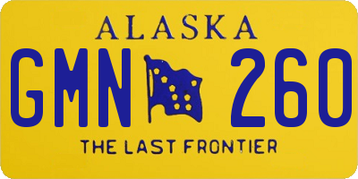 AK license plate GMN260