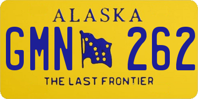 AK license plate GMN262