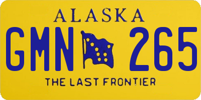 AK license plate GMN265
