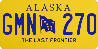 AK license plate GMN270