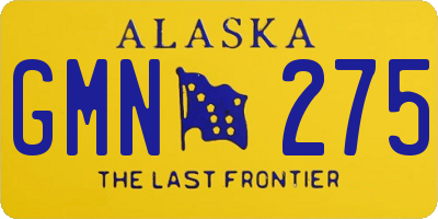 AK license plate GMN275
