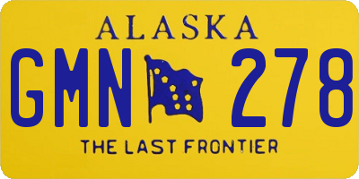 AK license plate GMN278