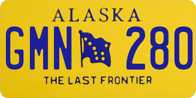 AK license plate GMN280