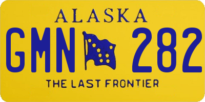 AK license plate GMN282
