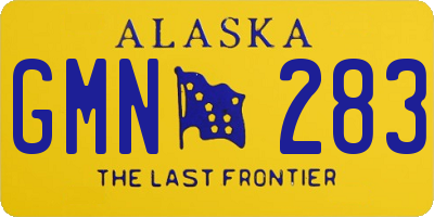 AK license plate GMN283