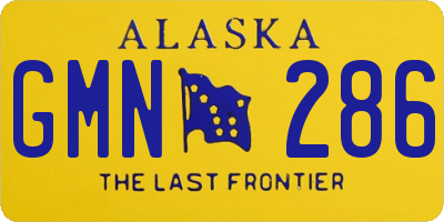 AK license plate GMN286