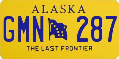AK license plate GMN287