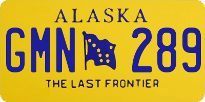 AK license plate GMN289