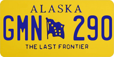 AK license plate GMN290