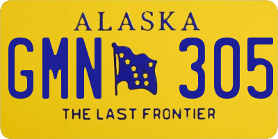 AK license plate GMN305