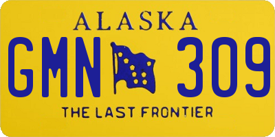 AK license plate GMN309