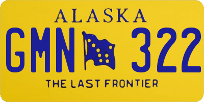 AK license plate GMN322