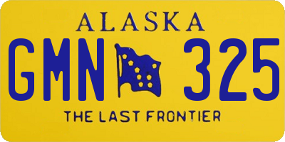 AK license plate GMN325