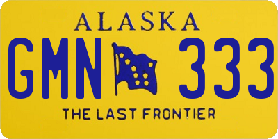 AK license plate GMN333