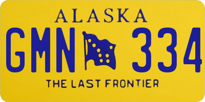 AK license plate GMN334