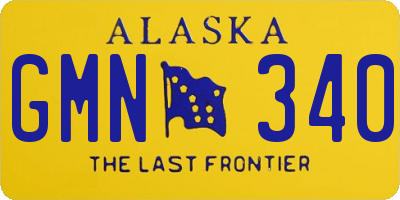 AK license plate GMN340