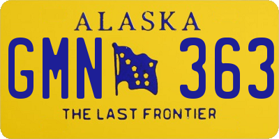 AK license plate GMN363