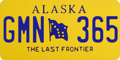 AK license plate GMN365