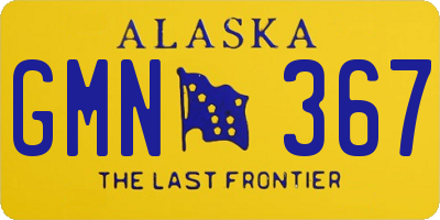 AK license plate GMN367