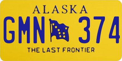 AK license plate GMN374