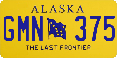 AK license plate GMN375