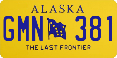 AK license plate GMN381