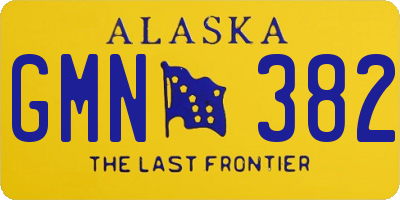 AK license plate GMN382