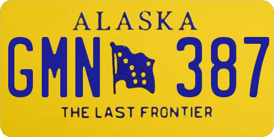 AK license plate GMN387