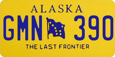 AK license plate GMN390