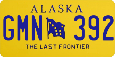 AK license plate GMN392