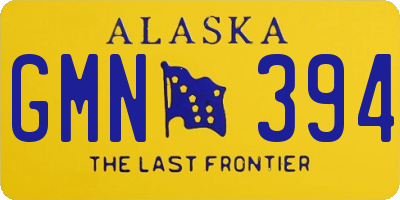 AK license plate GMN394