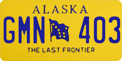 AK license plate GMN403