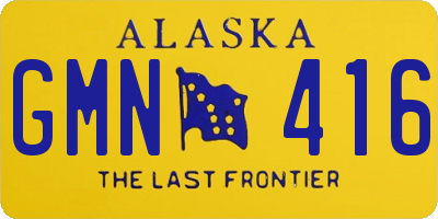 AK license plate GMN416