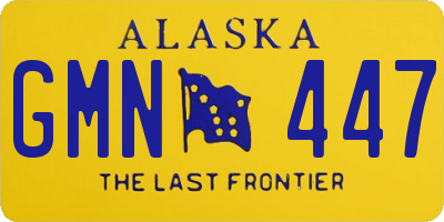 AK license plate GMN447