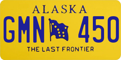 AK license plate GMN450