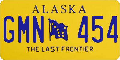 AK license plate GMN454