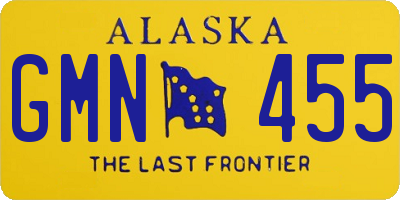 AK license plate GMN455