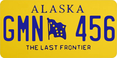 AK license plate GMN456