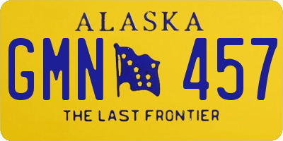 AK license plate GMN457