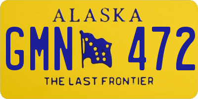 AK license plate GMN472