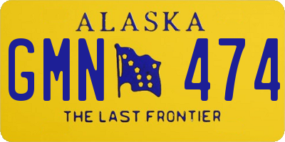 AK license plate GMN474
