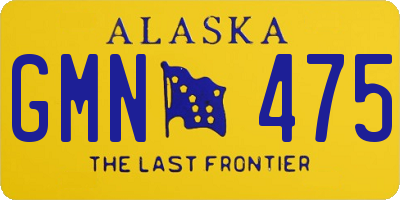 AK license plate GMN475