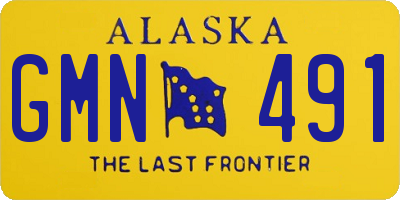 AK license plate GMN491