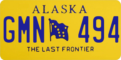 AK license plate GMN494