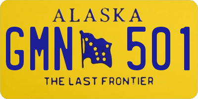 AK license plate GMN501