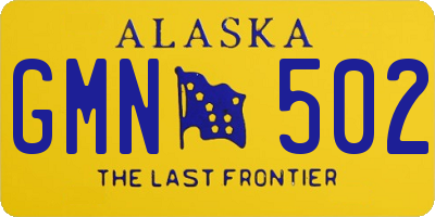 AK license plate GMN502